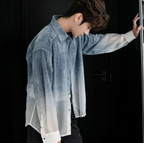 Gradient denim shirt