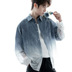 Gradient denim shirt