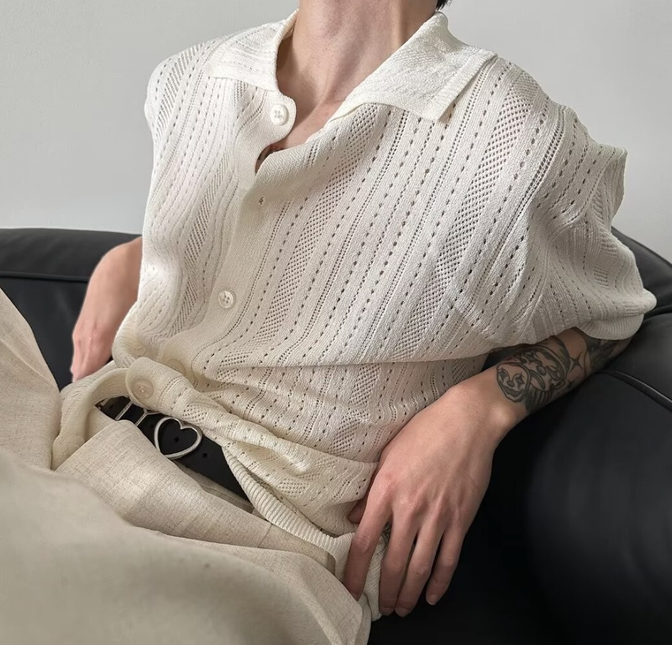 Short sleeve knit shirt