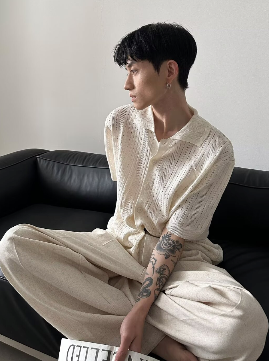 Short sleeve knit shirt