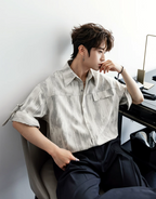 ブラシストロークサテンシャツ メンズ｜Brushstroke Satin SHIRT