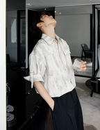 ブラシストロークサテンシャツ メンズ｜Brushstroke Satin SHIRT