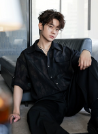 ブラシストロークサテンシャツ メンズ｜Brushstroke Satin SHIRT