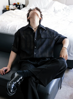 ブラシストロークサテンシャツ メンズ｜Brushstroke Satin SHIRT