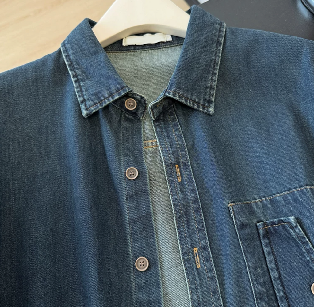 Plain denim shirt