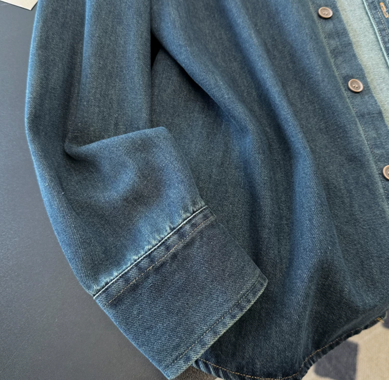 Plain denim shirt