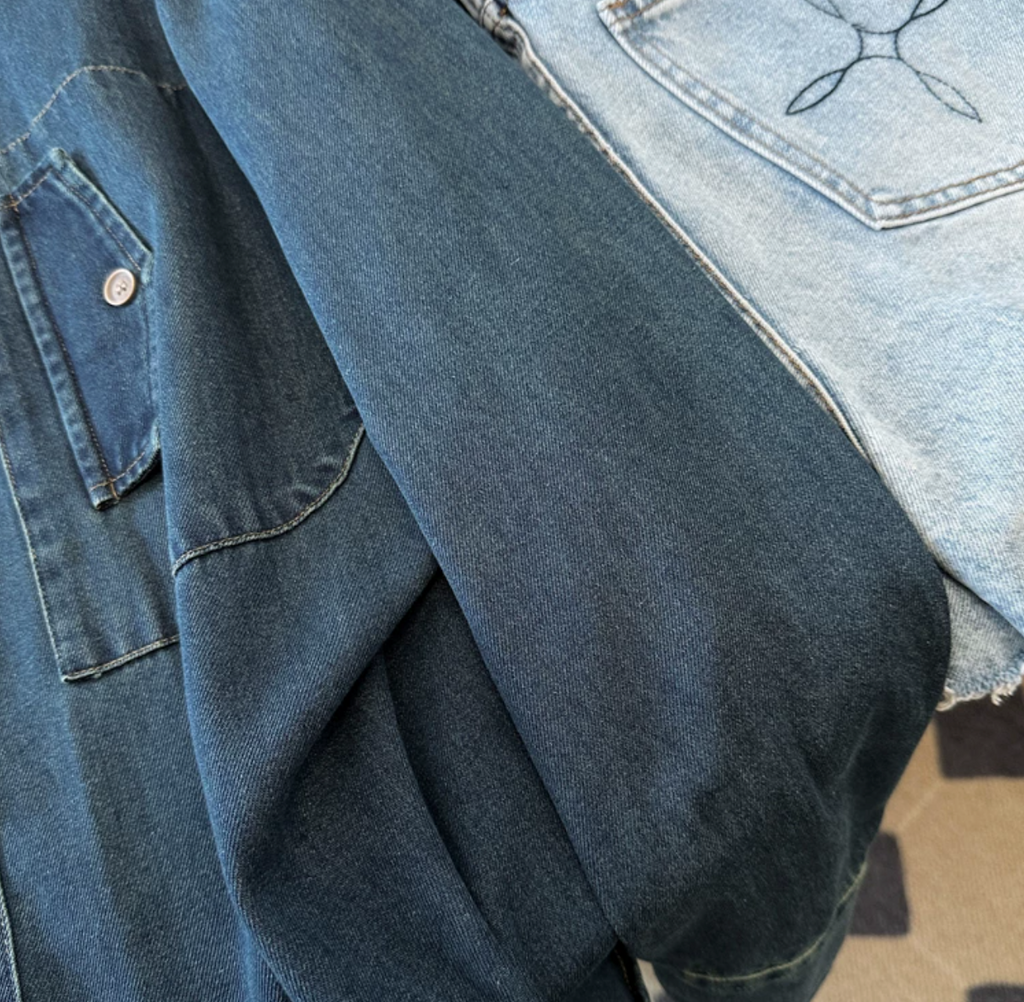 Plain denim shirt