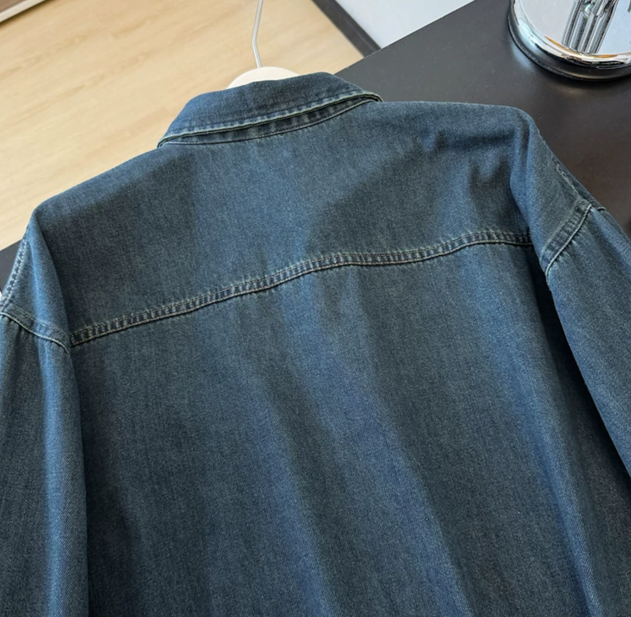 Plain denim shirt