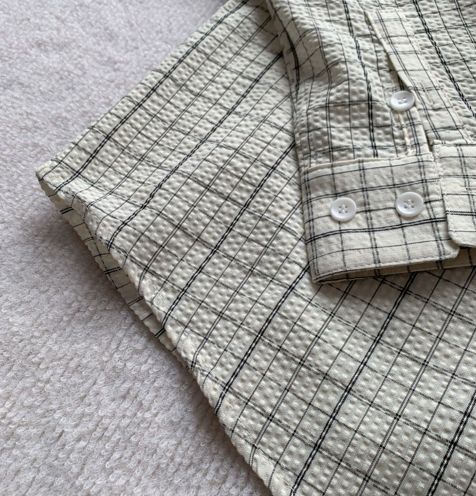 Loosefid check shirt
