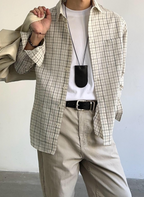 Loosefid check shirt