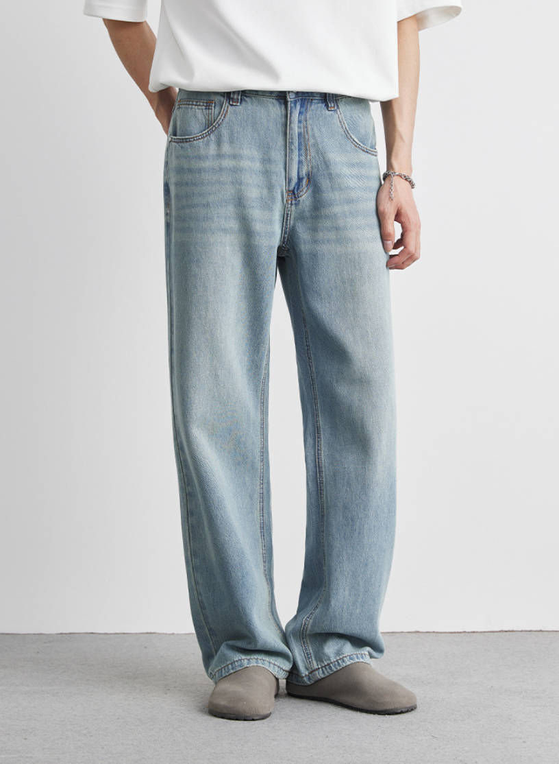 Wash gray denim