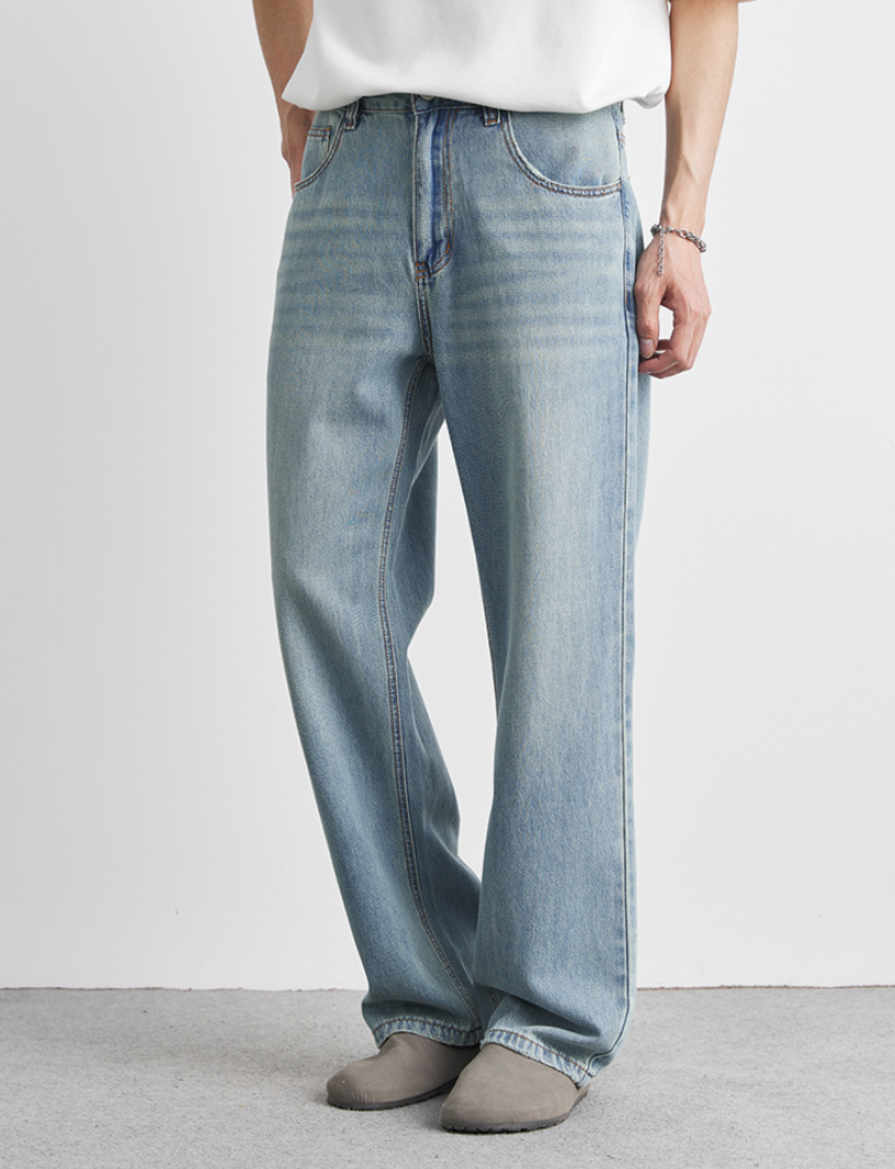 Wash gray denim