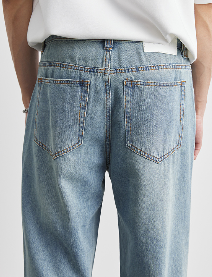 Wash gray denim