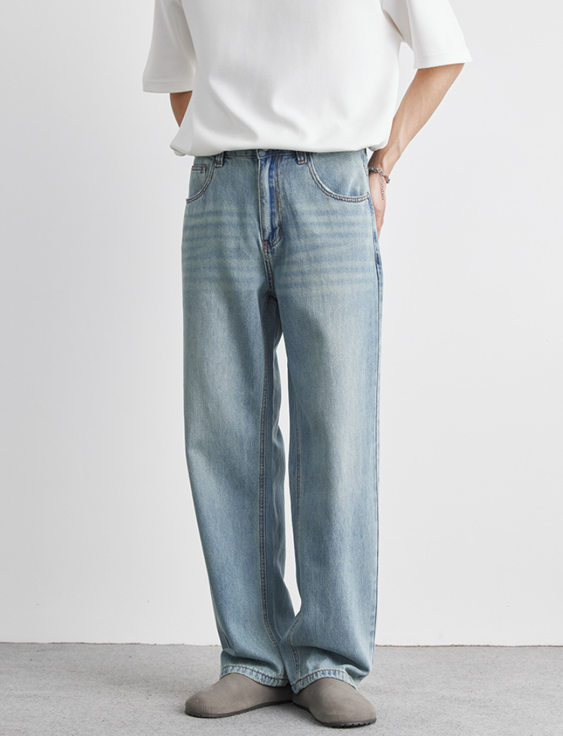 Wash gray denim