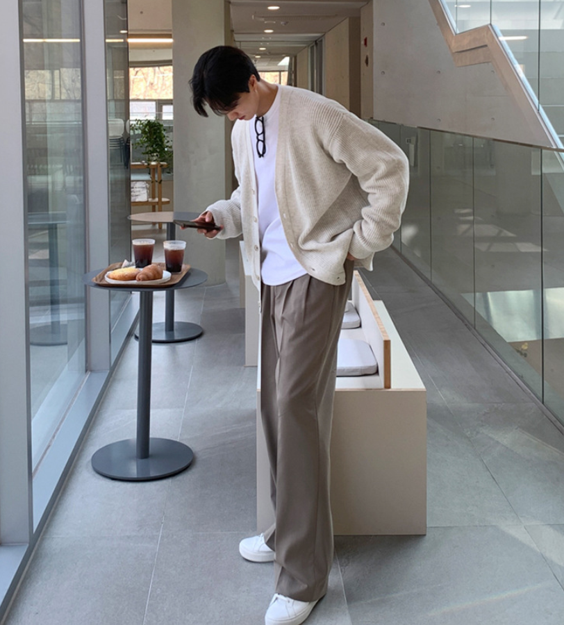 Wide-leg Drape Pants