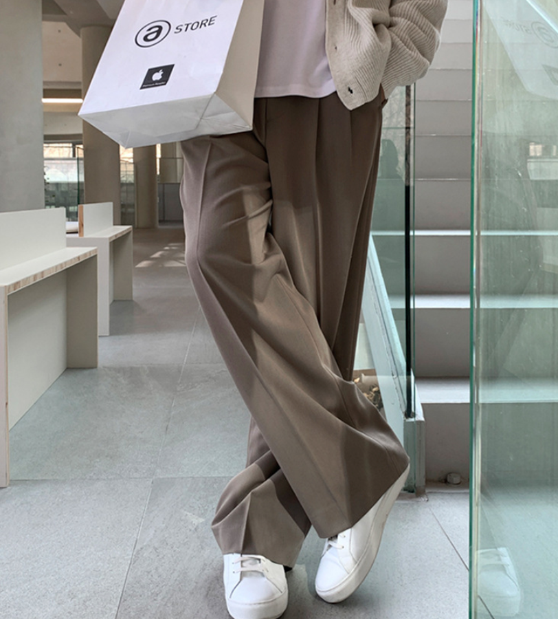 Wide-leg Drape Pants