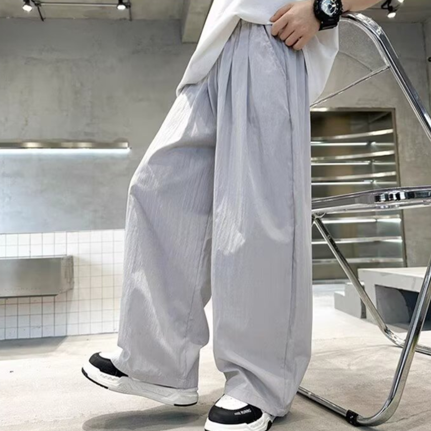 Elastic waist loose pants
