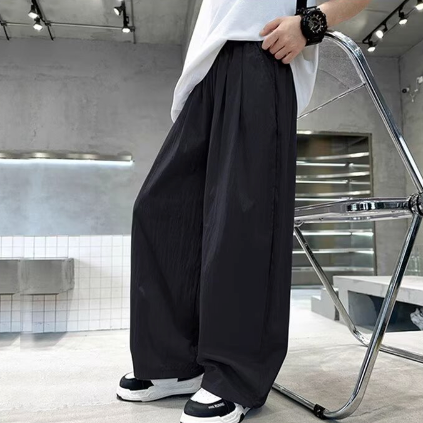 Elastic waist loose pants