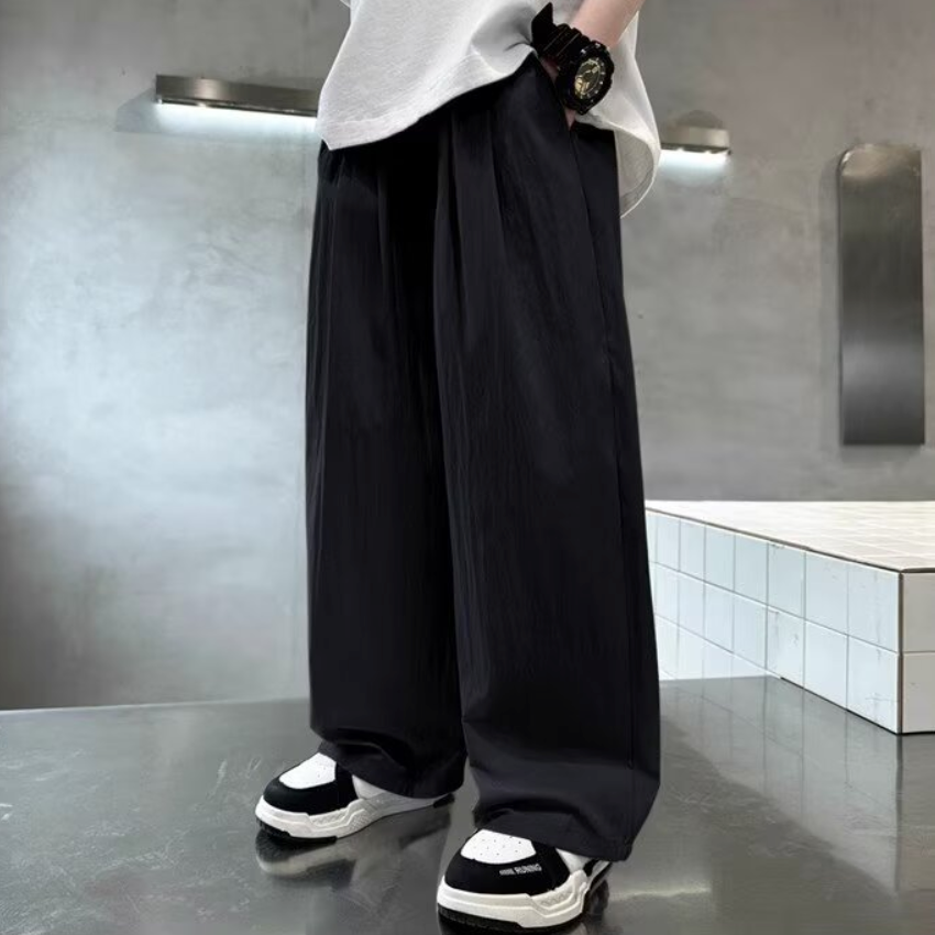 Elastic waist loose pants