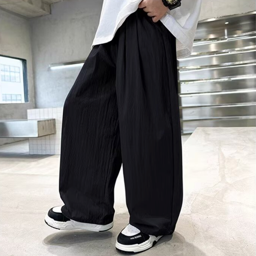 Elastic waist loose pants