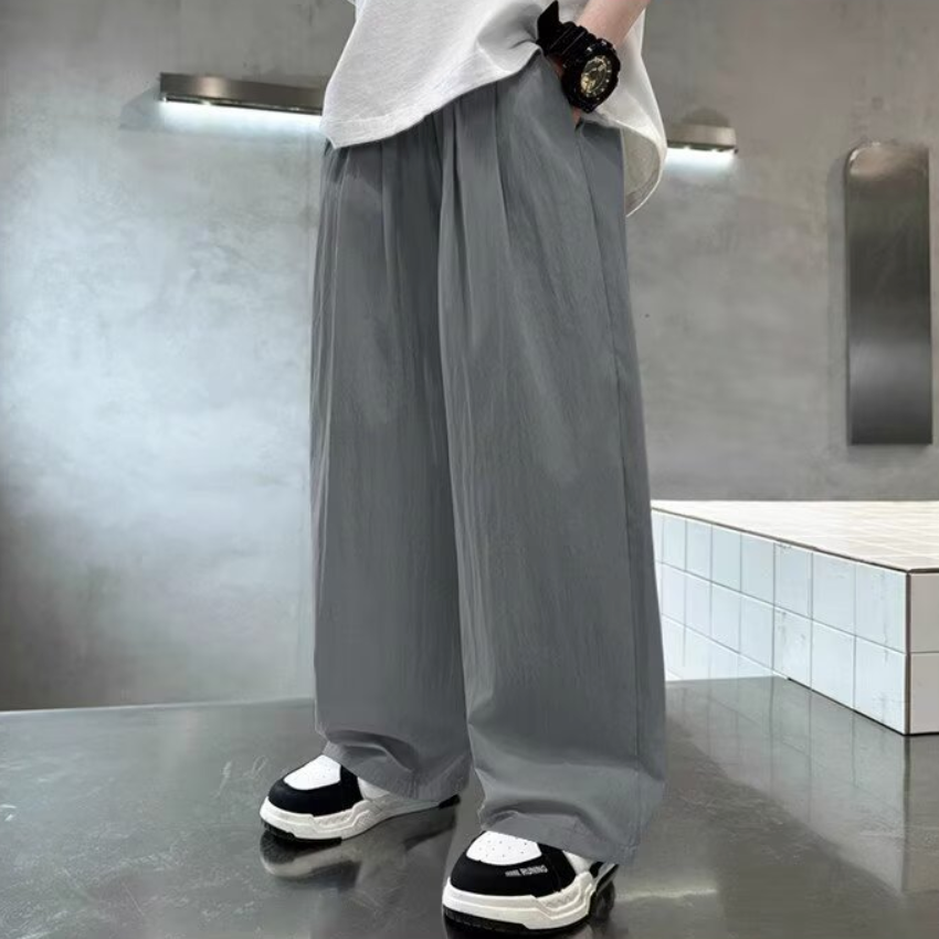 Elastic waist loose pants