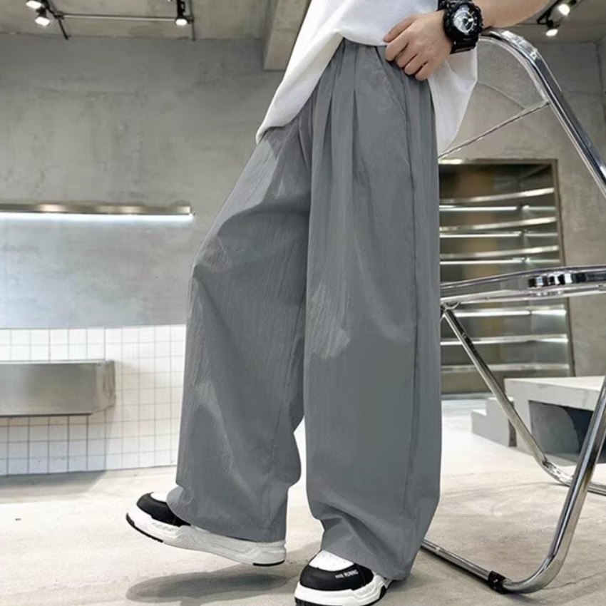 Elastic waist loose pants