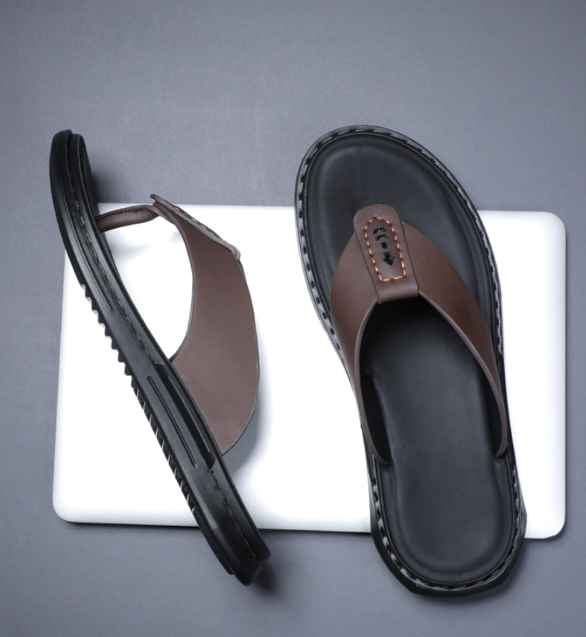 Leather beach sandals