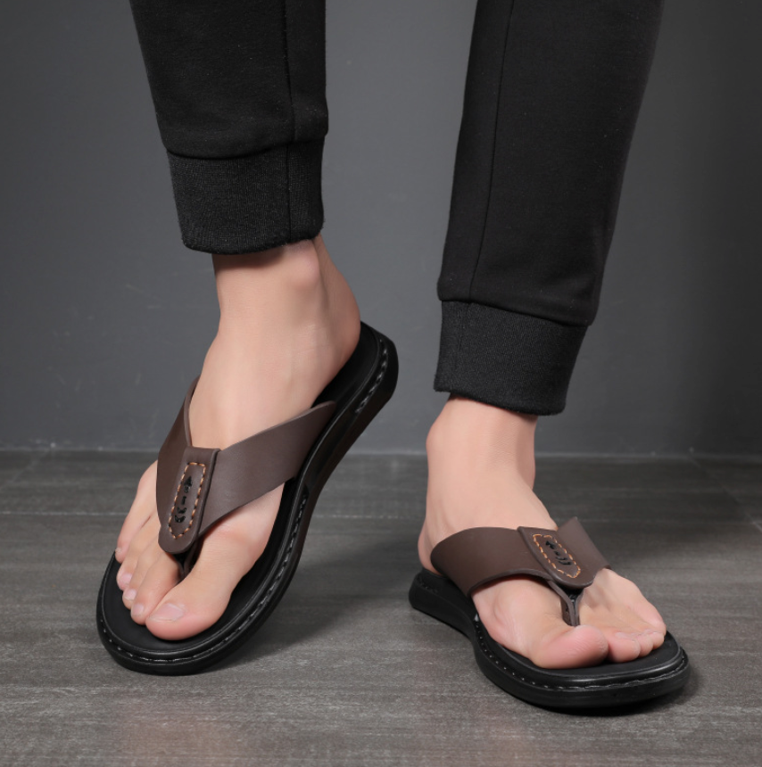 Leather beach sandals