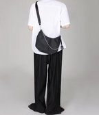 Pleated straight pants