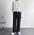 Straight wide leg pants