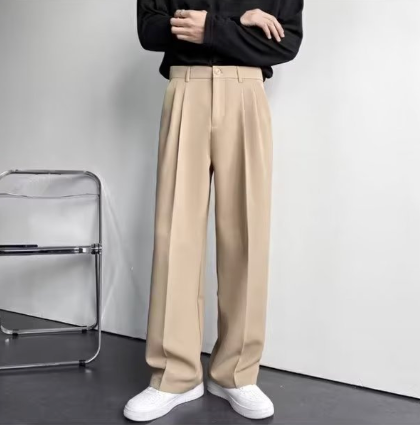 Straight wide leg pants