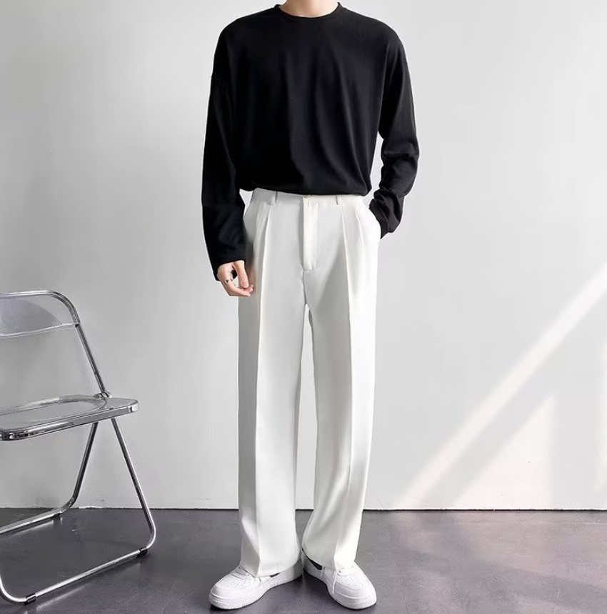 Straight wide leg pants