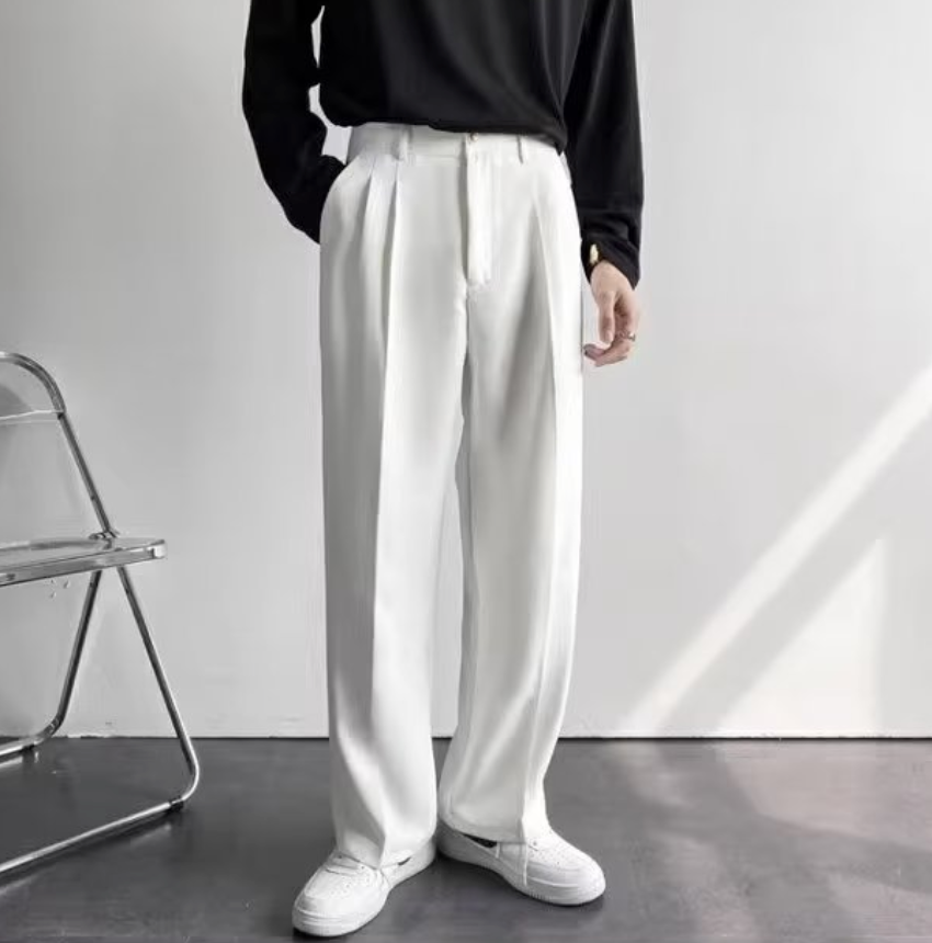 Straight wide leg pants