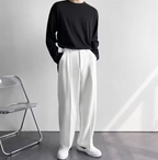 Straight wide leg pants