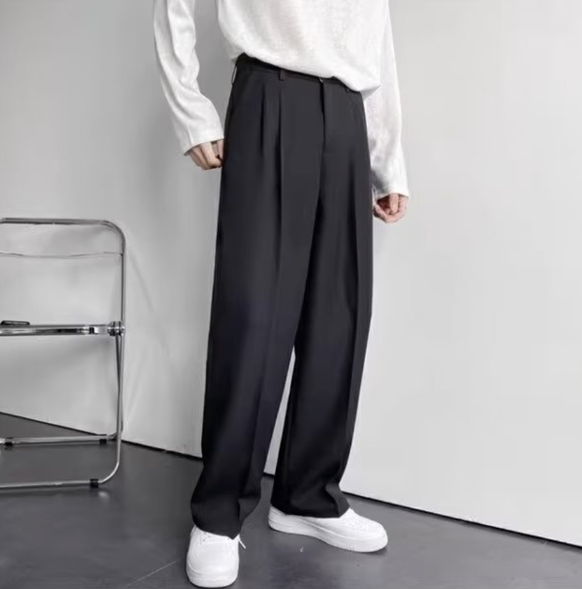 Straight wide leg pants