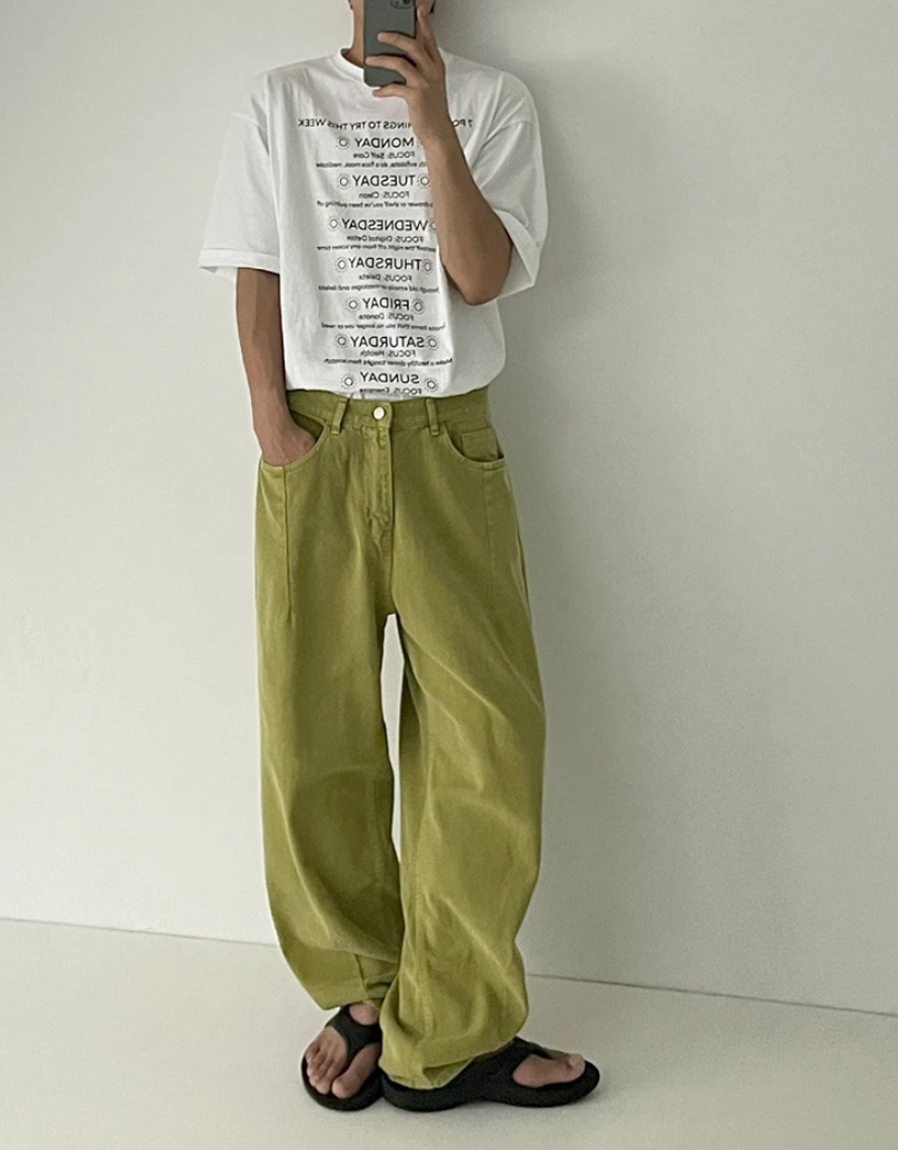 Color Loose Jeans