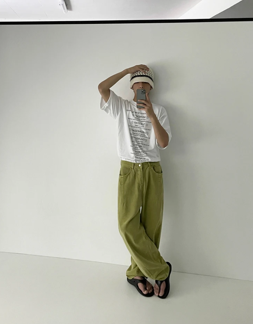Color Loose Jeans