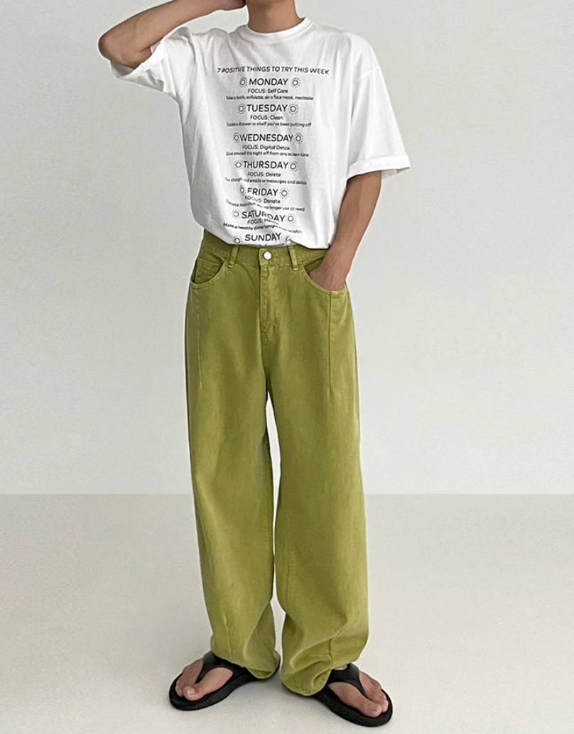 Color Loose Jeans