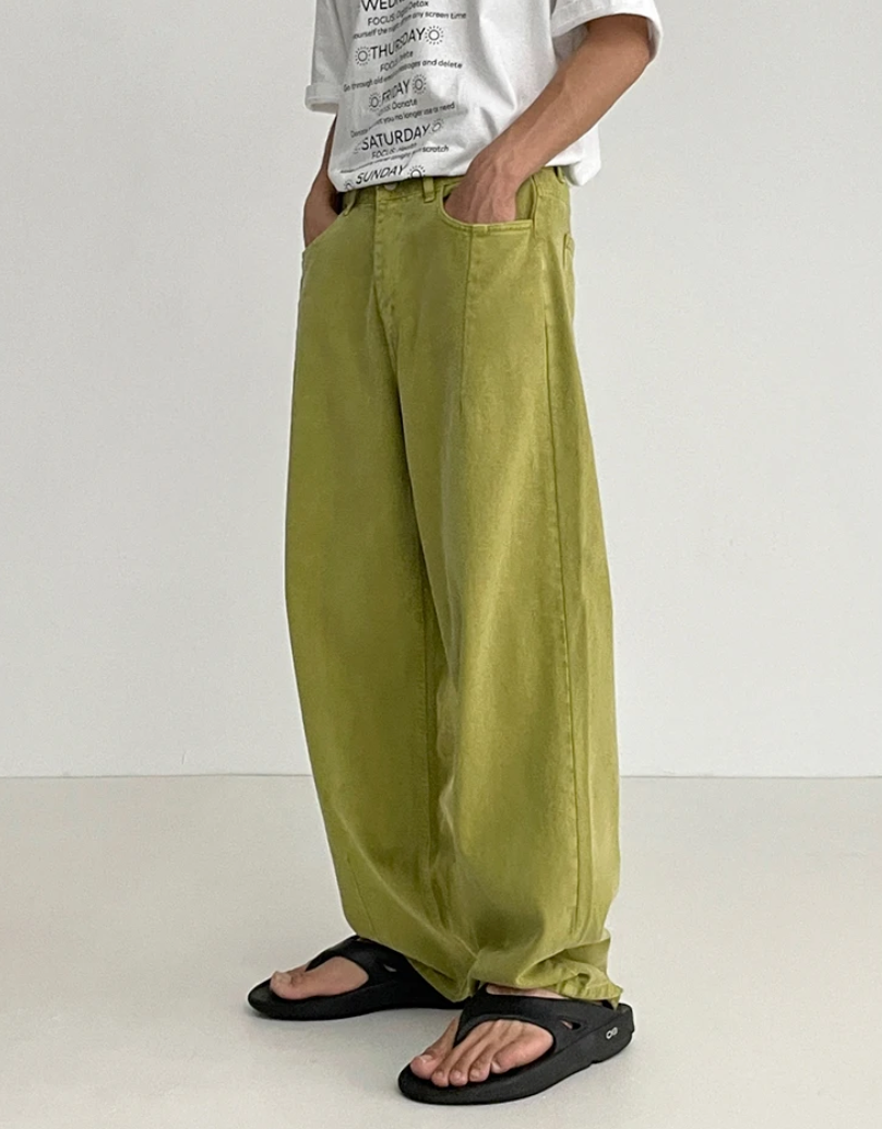 Color Loose Jeans