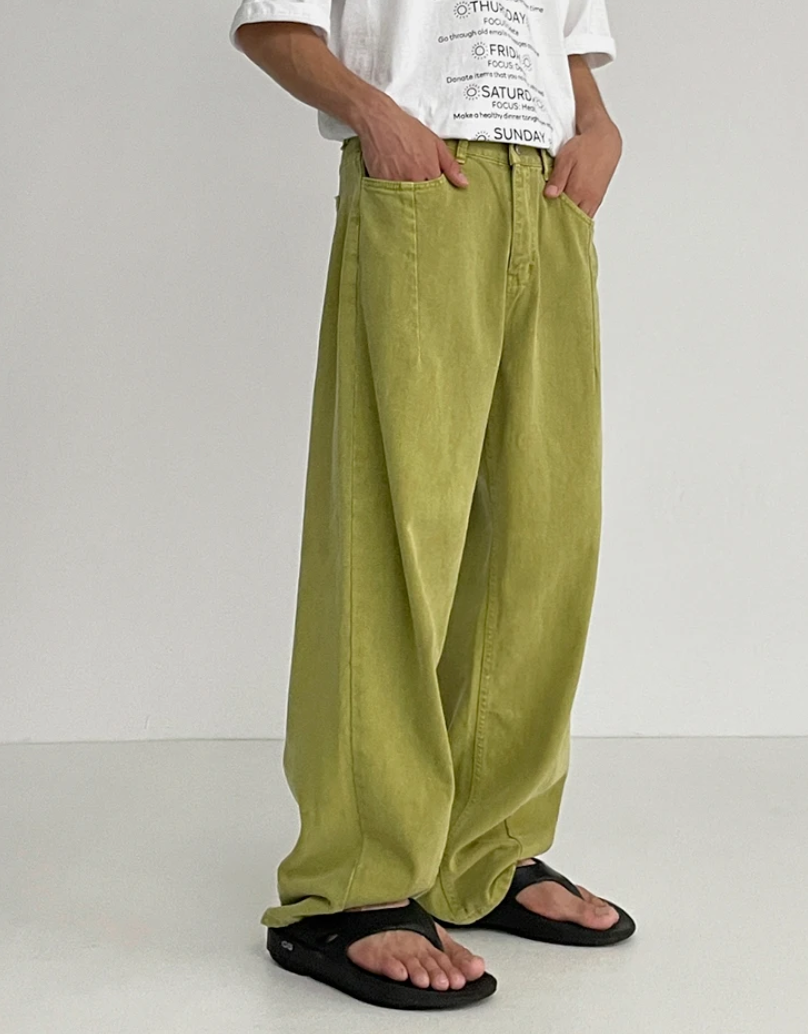 Color Loose Jeans