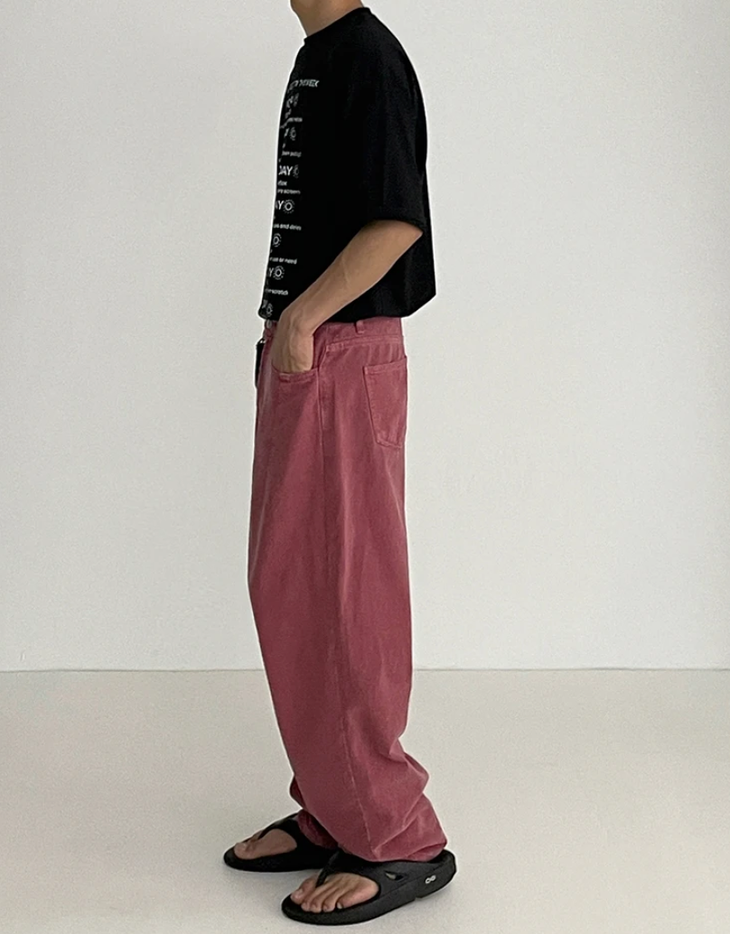 Color Loose Jeans
