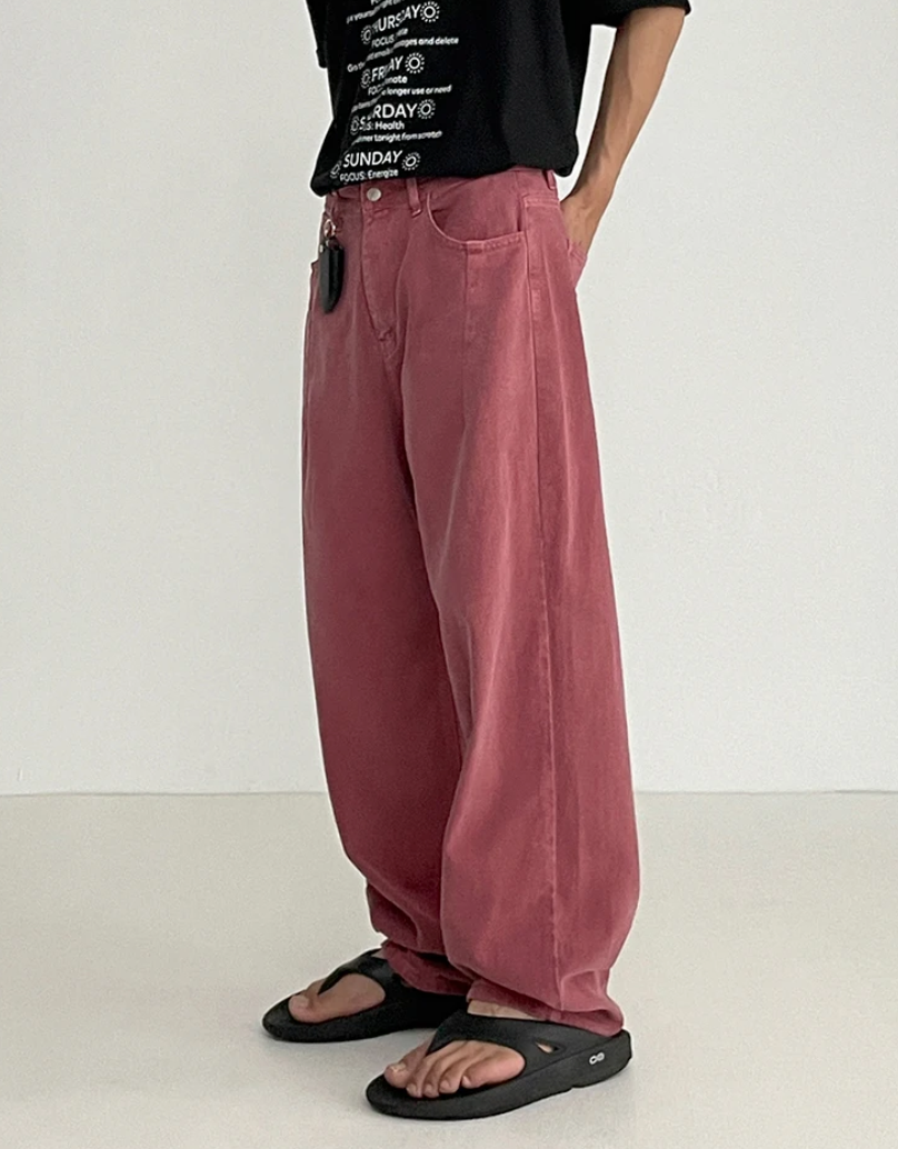 Color Loose Jeans