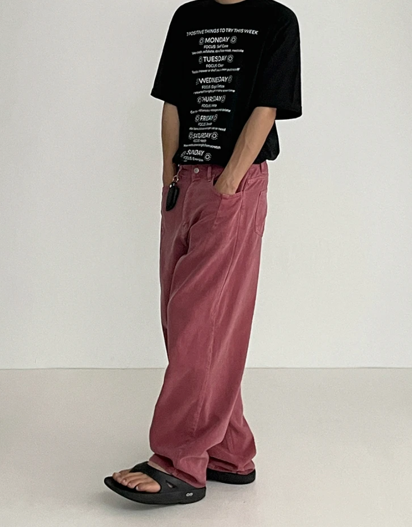 Color Loose Jeans