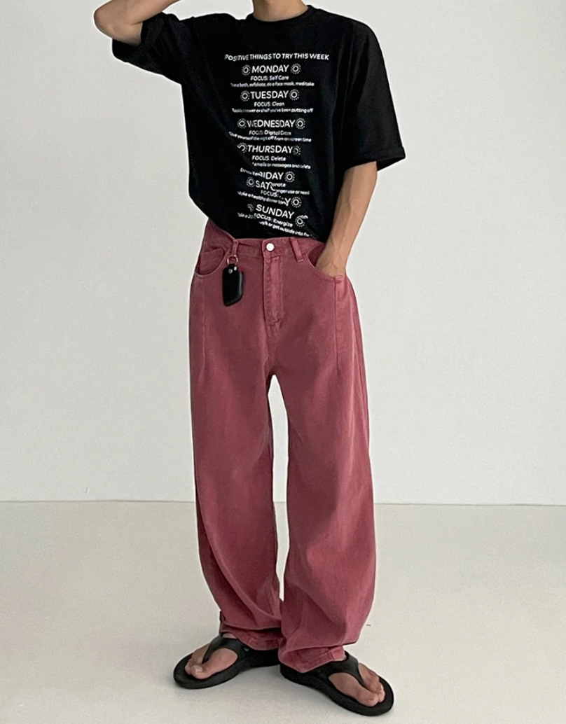 Color Loose Jeans