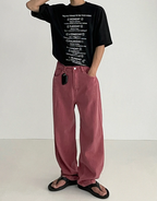 Color Loose Jeans