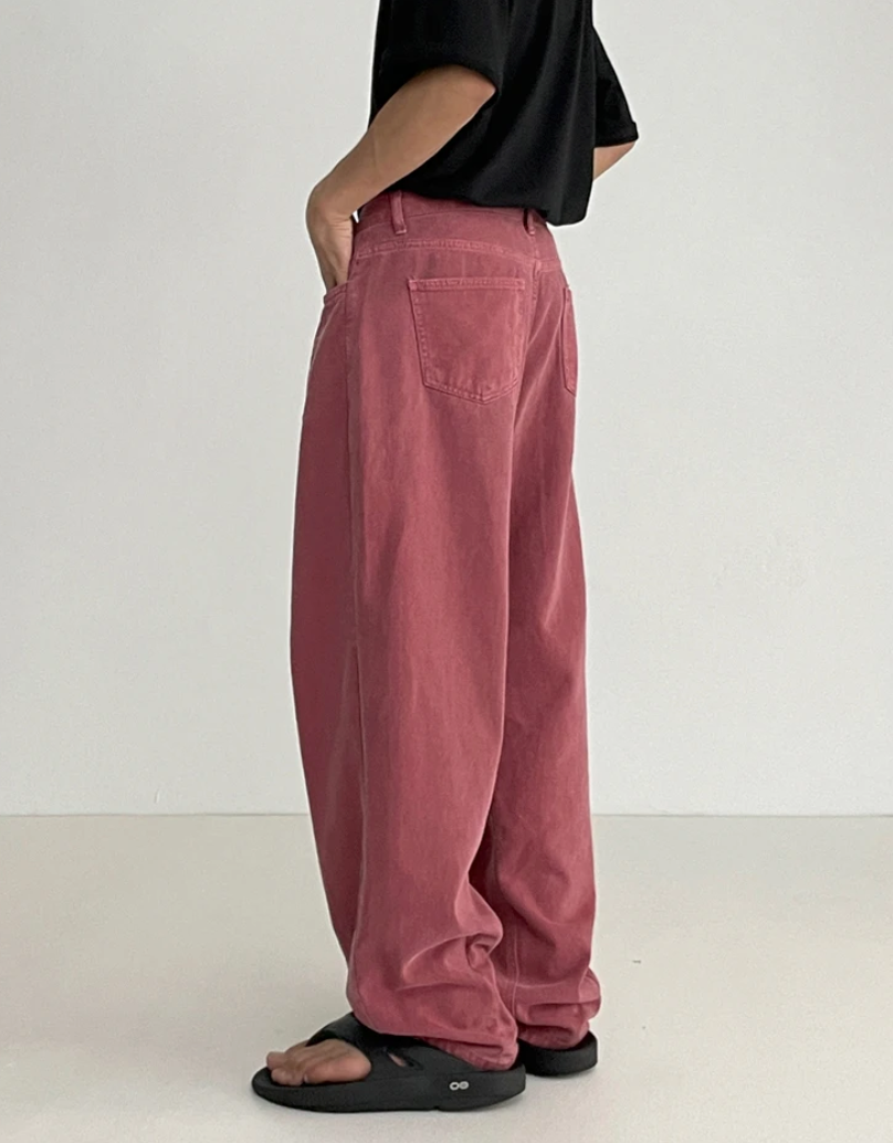 Color Loose Jeans