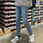 Straight skinny denim