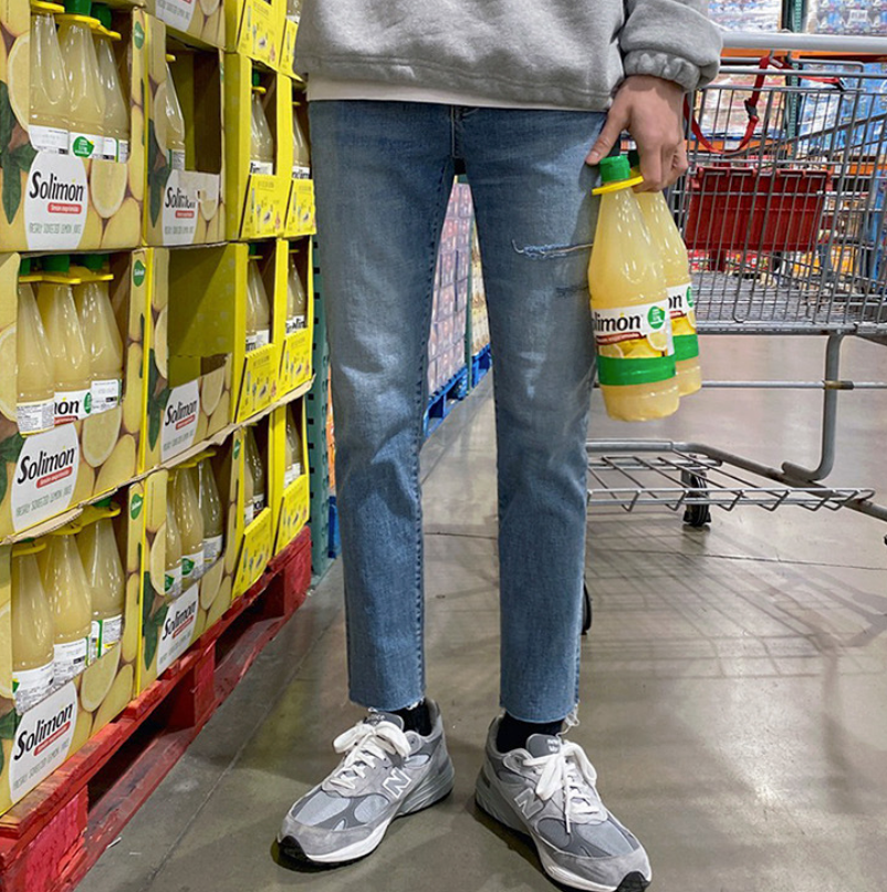 Straight skinny denim