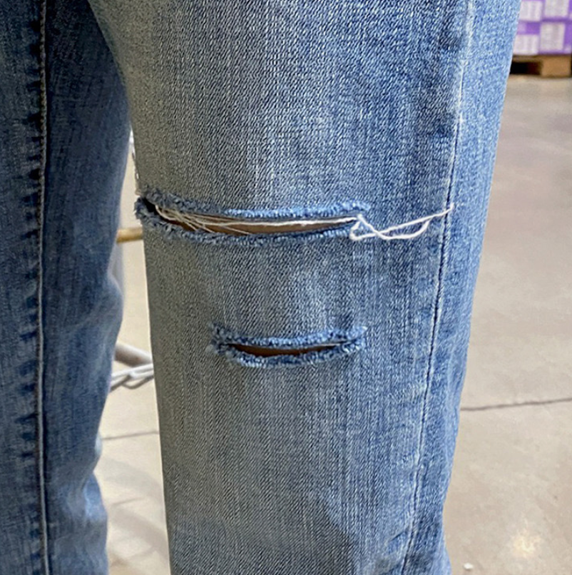 Straight skinny denim