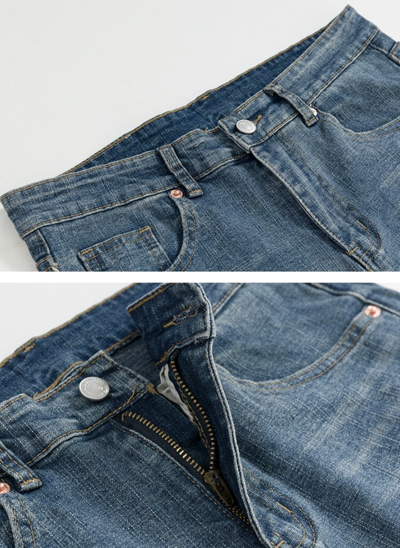 Straight skinny denim